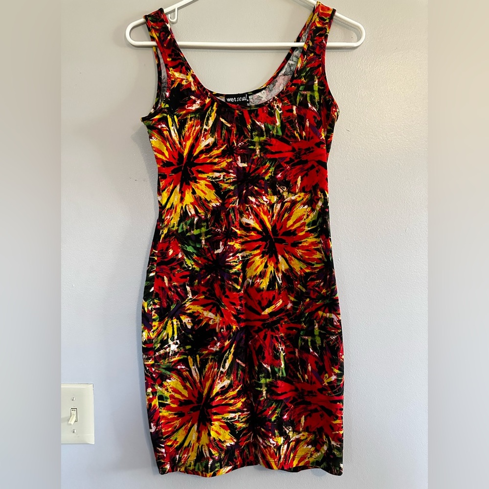 Multi colored sun dress.